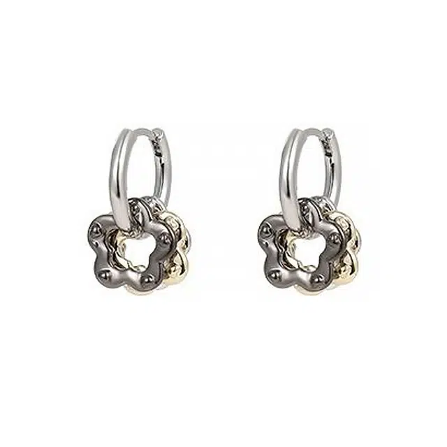 澜耀 个 性花朵 小众简约精致韩系百搭复古高级感耳饰 合金 耳环 女款