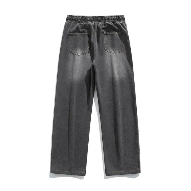 太子龍 直筒美式高街复古宽松阔腿牛仔裤 男款