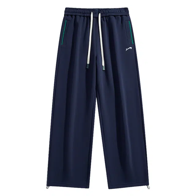 贵人鸟 逸行系列 简约百搭品牌印花撞色口袋棉质透气直筒运动休闲裤 男女同款