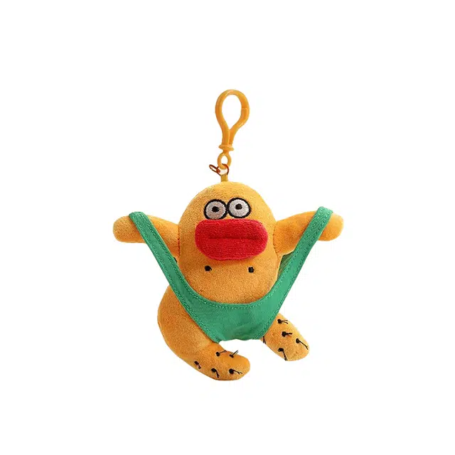心水好物 丑萌在逃疯子包包可爱书包挂饰钥匙扣毛绒公仔年度东西配件 涤纶 挂件 男女同款情侣款