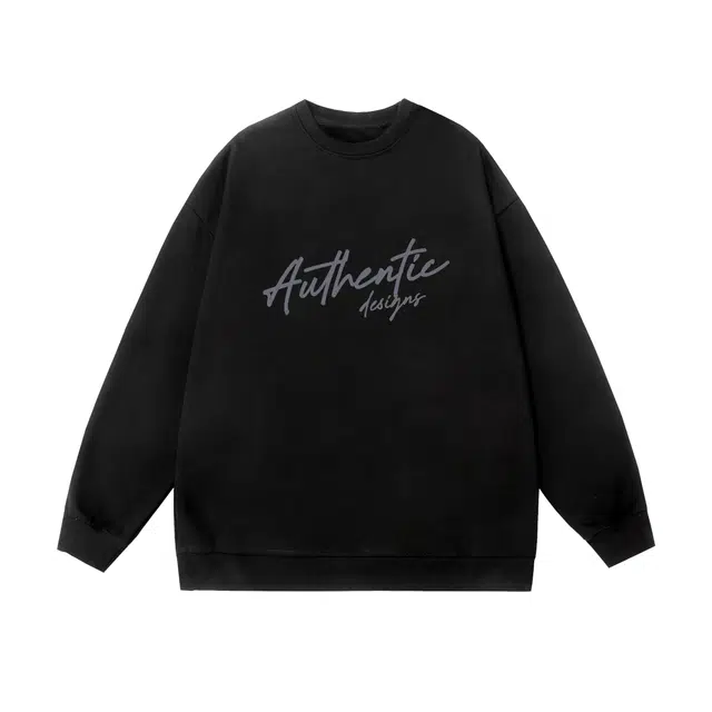 棉基因 早秋国潮职场学院高街时尚潮牌简约潮男青少年复古男装减龄感通勤高级感韩系穿搭女士基础款无帽打底衫慵懒风女圆领卫衣 男女同款