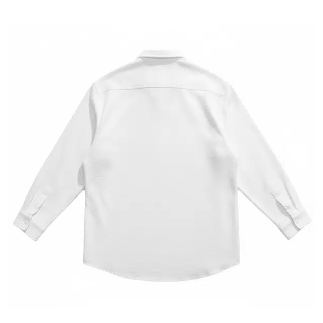 【dme】 华夫格衬衫男春秋季高级感男潮流上衣外套休闲短袖衬衣服 男女同款