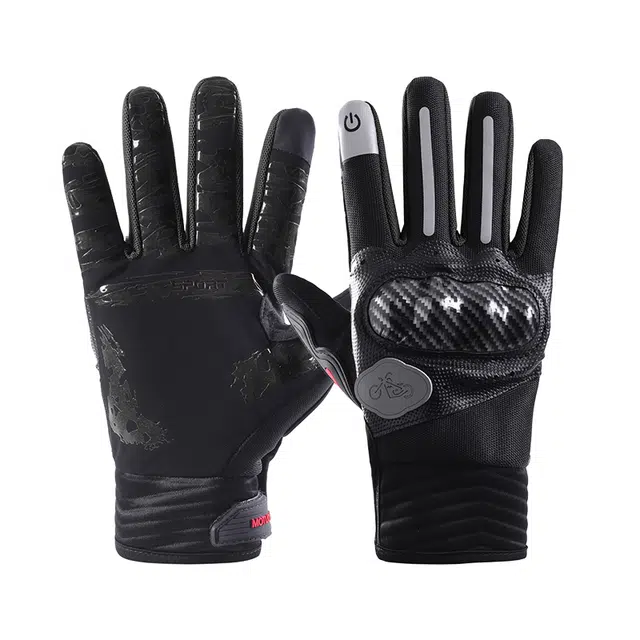 南极人 摩托车骑行山地户外防滑耐磨透气触屏机车防护越野防摔全指 四季 运动手套 男款