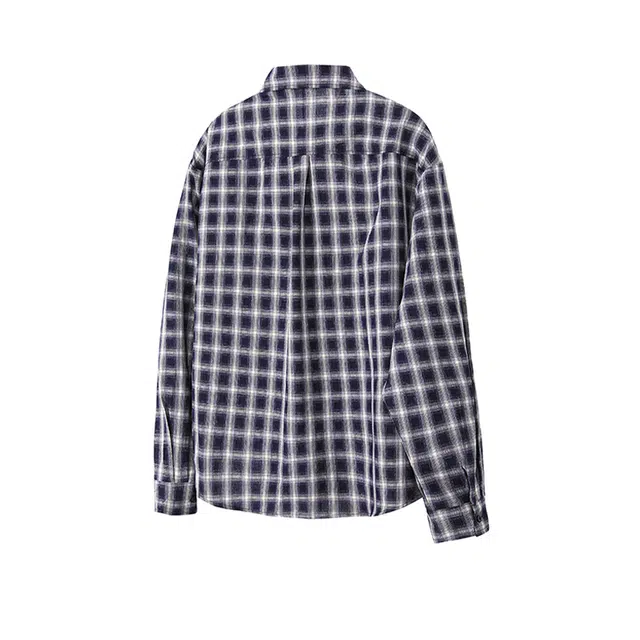 欧路得 欧路得 复古条纹休闲男女秋季潮牌痞帅宽松衬衣高街百搭外套衬衫 男款