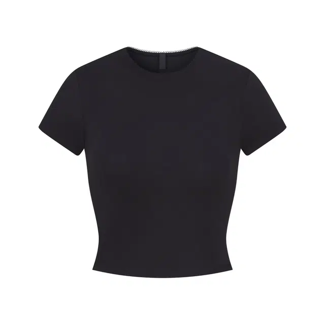 SKIMS DROP NEEDLE POINTELLE BABY TEE FW25T