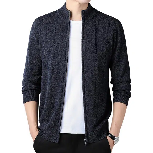 太子龍 立领简约舒适百搭针织衫 男款