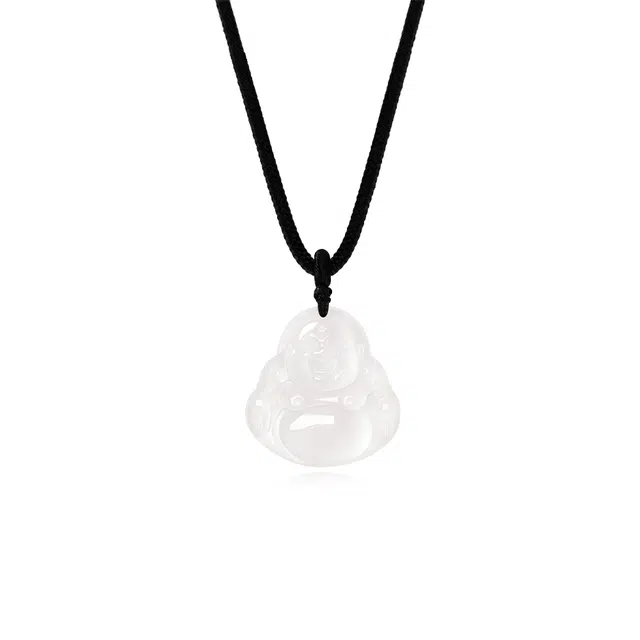 【喜乐福慧】 周大生  笑脸弥勒佛 诸事顺利福佑安康幸运佛公转运新中式心意之选富贵上岸好运天然 玉髓 项链 男女同款情侣款