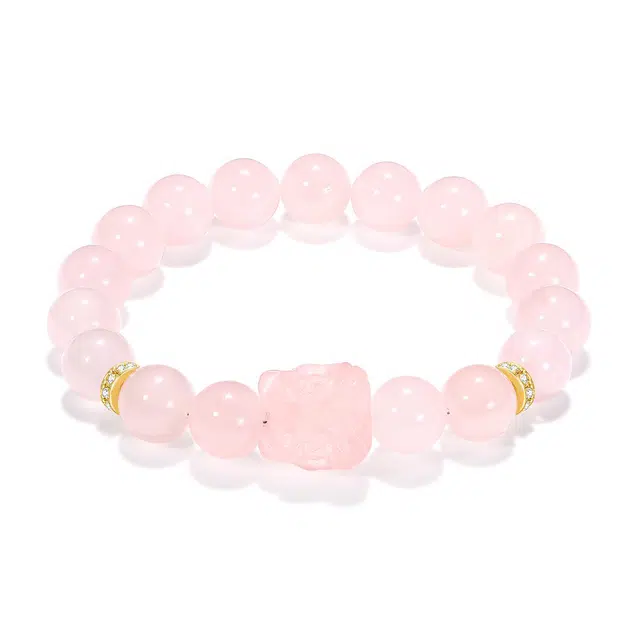 【普陀山官方已过香】 普陀山文创 富婆严选桃之夭夭显白浪漫祥瑞醒狮招桃花姻缘美满遇贵人爱情财富双丰收#好运 粉水晶 手串 男女同款情侣款