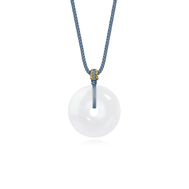 【事事圆满】 周大生 好运平安扣 聚福纳财转运珠吊坠国潮设计女朋友小众百搭编绳款约会礼天然 玉髓 项链 男女同款情侣款