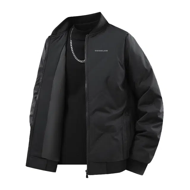 太子龍 美式时尚宽松百搭行政轻薄保暖御寒棒球领问题棉服 男款