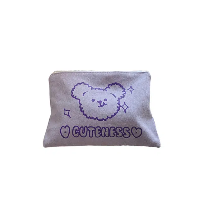 简应舒收纳便携大容量小熊口红化妆包洗漱