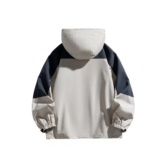 顶峰保罗 山系户外登山服软壳骑行徒步通勤运动连帽长袖休闲工装宽松大码简约百搭上衣夹克外套 男女同款