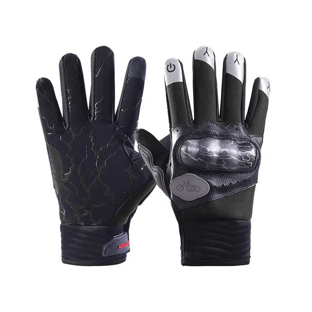 南极人 摩托车骑行机车越野装备防摔防撞硬壳户外防滑耐磨可触屏透气 四季 运动手套 男款