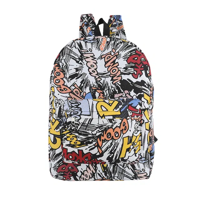 Single Warehouse Graffiti Backpack Black