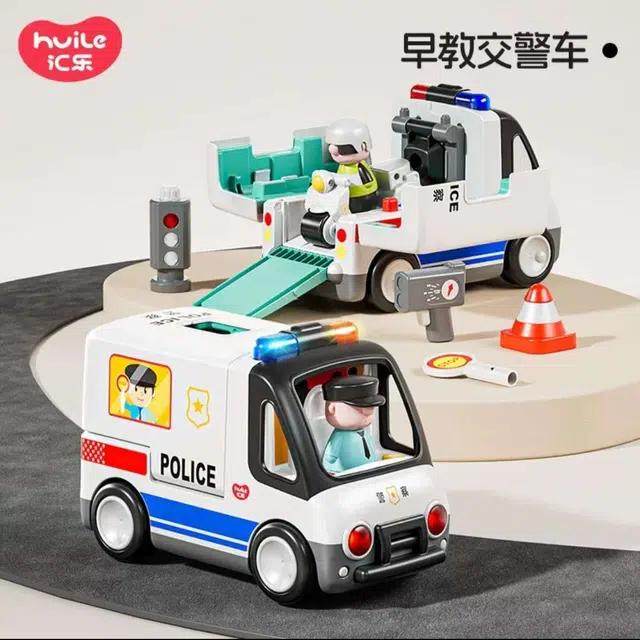 汇乐 交警车 电动大号警察车 智能玩具