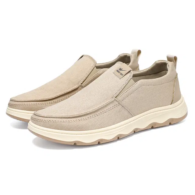 双星八特 男鞋一脚蹬爸爸鞋男士中老年健步鞋老北京布鞋 帆布 简约舒适 宽松透气 耐磨 低帮 生活休闲鞋 男款