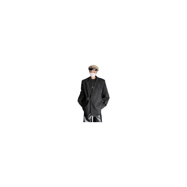 零氏 韩版时尚潮流满天星设计感闪闪亮垫肩高级感轻奢长袖西装 男女同款