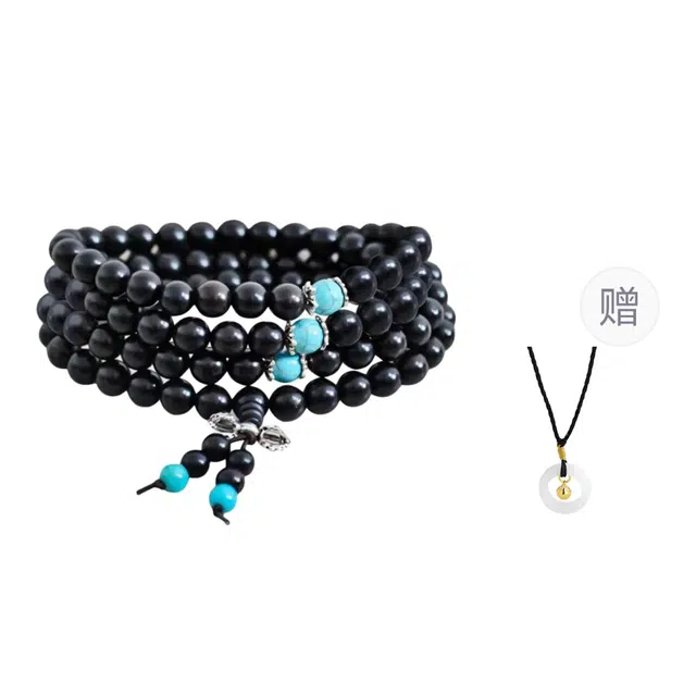 素于 新中式国风多圈叠戴佛珠消除人生苦难轻奢高级感金刚杵平安顺遂福禄吉祥转运珠盘玩手饰好运 檀木 手串 男女同款情侣款