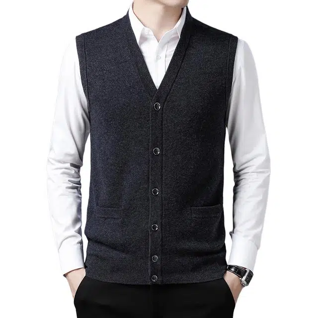 太子龍 舒适百搭潮流开衫马甲打底针织衫 男款