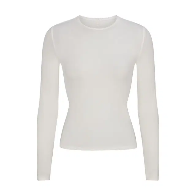 SKIMS DROP NEEDLE POINTELLE LONG SLEEVE TOP FW25T