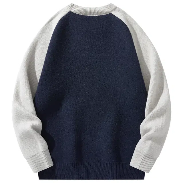 帕丁顿熊 基础款简约纯色宽松毛衣慵懒极简针织衫打底衣 男女同款