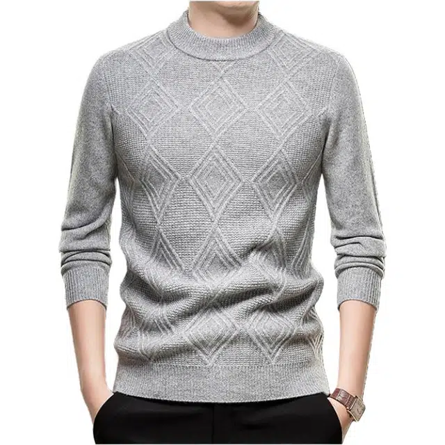 太子龍 高端保暖线衣提花打底衫针织衫 男款