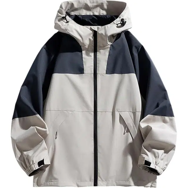 顶峰保罗 山系户外登山服软壳骑行徒步通勤运动连帽长袖休闲工装宽松大码简约百搭上衣夹克外套 男女同款