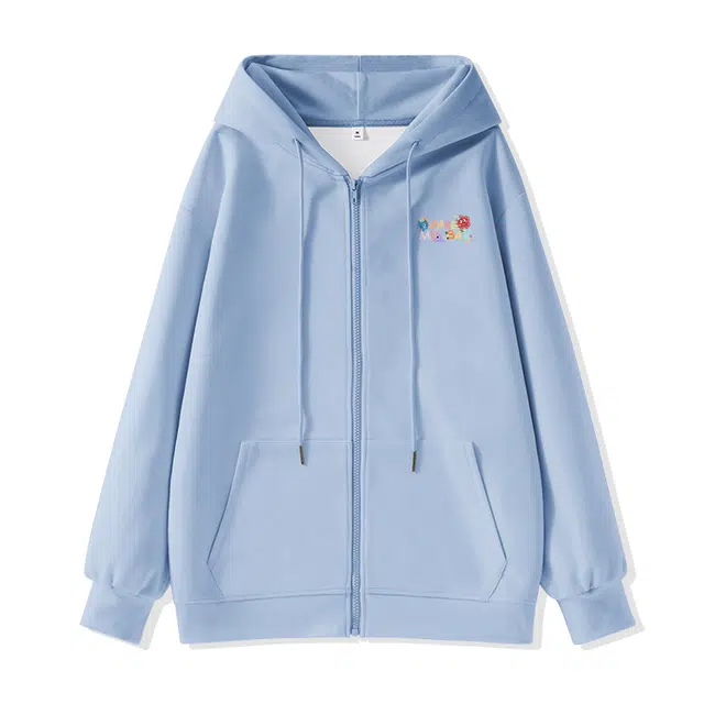 棉致 复古小怪简约纯色牛奶丝复合抗皱无性别主义宽松落肩休闲卫衣 男女同款