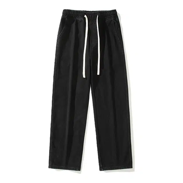 太子龍 宽松直筒长裤美式潮牌拖地休闲牛仔裤 男款