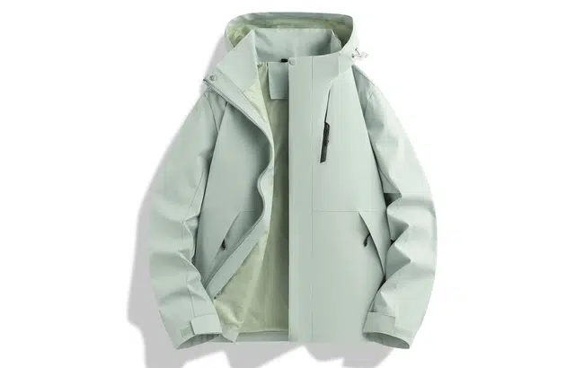 木林森 山系纯色户外防油耐刮可拆卸帽徒步工装百搭骑行露营防风防泼水耐磨冲锋外套夹克 男女同款