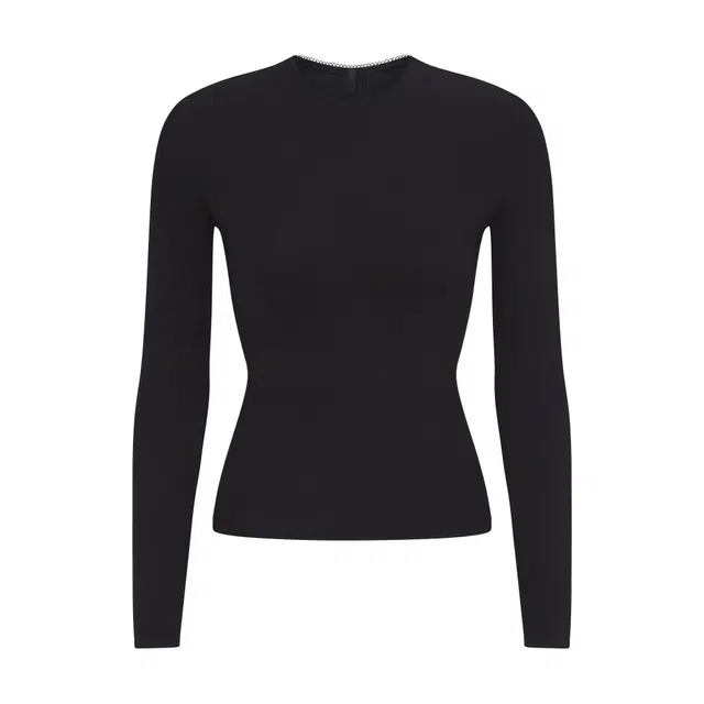 SKIMS DROP NEEDLE POINTELLE LONG SLEEVE TOP FW25T