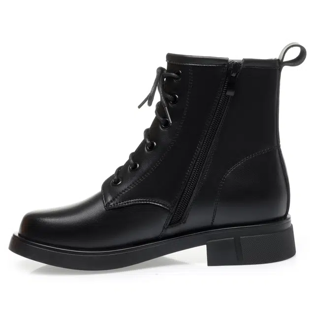 阿比让 二层牛皮 绑带时尚百搭休闲潮流舒适轻便 马丁靴 女