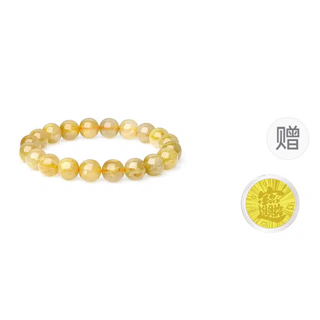 中鑫珠宝 日进斗晶透明 通透 串珠财富之石 水晶 手串 女款