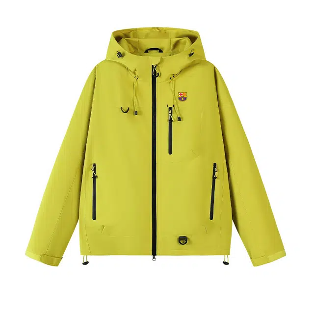 巴塞罗那足球俱乐部 机能冲锋衣男秋季旅游徒步登山服耐穿夹克 男女同款