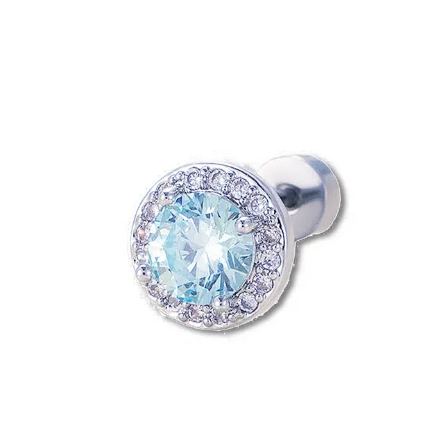 溯源京作 【爆闪小灯泡华子】 圆形耳骨钉养耳洞 睡觉免摘闪钻气质个性 精致通勤百搭 合金 耳钉 男女同款情侣款