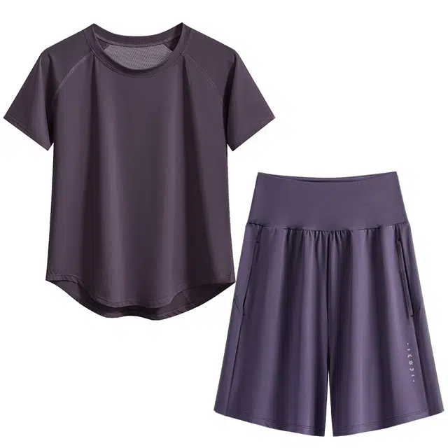 百思绒  休闲运动瑜伽训练舒适简约轻便  健身套装  女款