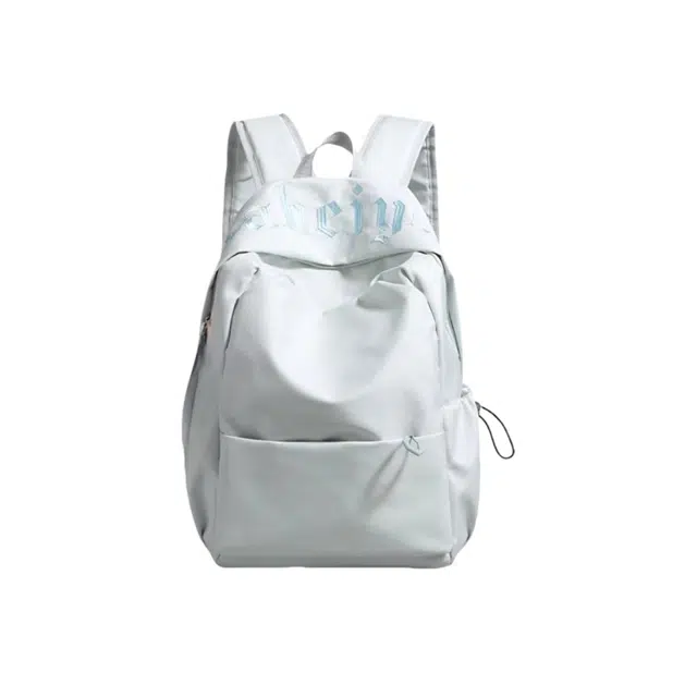 單倉 时尚潮流字母刺绣书包初高中学生大容量个性小众简约高颜值轻便旅行 尼龙 背包双肩包 常规 男女同款情侣款 蓝色/白色/黑色/红色