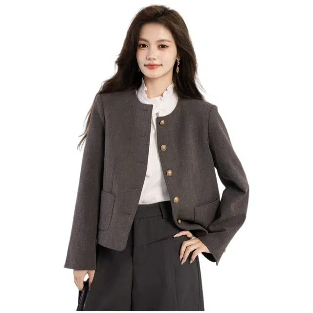 荟萃阁 小香风外套高级感名媛气质短款上衣夹克 女款