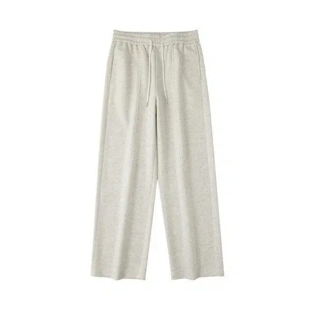 加荣 日常通勤男针织休闲裤显高显瘦兼具垂感男裤美式高街潮流宽松男直筒裤舒适亲肤柔软男户外出行百搭男长裤 男女同款