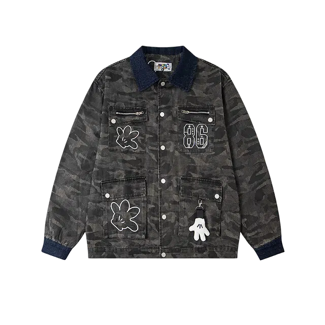 奇迹街区 秋季美式复古宽松百搭休闲夹克外套 男女同款