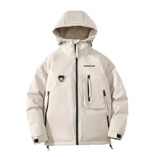 太子龍 连帽石墨烯棉衣时尚百搭港风工装三防保暖防水外套棉服 男女同款