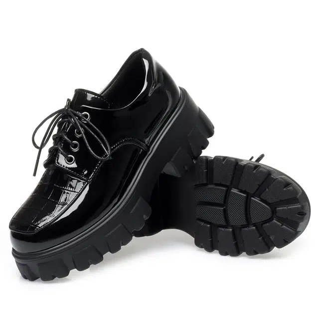 阿比让 二层牛皮 公主学院风时尚百搭英伦日常通勤系带 乐福鞋 女