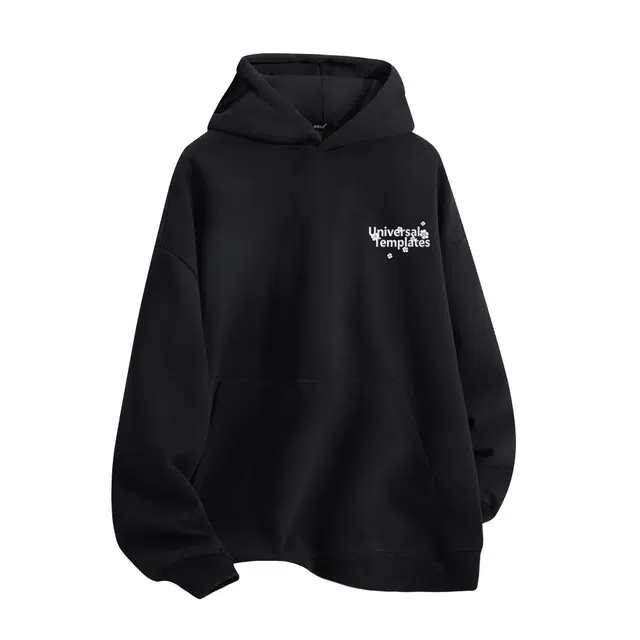 物质公式 重磅质感潮牌趣味仿刺绣花卉无限循环图案字母印花设计美式复古高街宽松简约日常通勤潮流时尚休闲透气百搭长袖连帽卫衣 男女同款