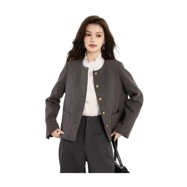 荟萃阁 小香风外套高级感名媛气质短款上衣夹克 女款