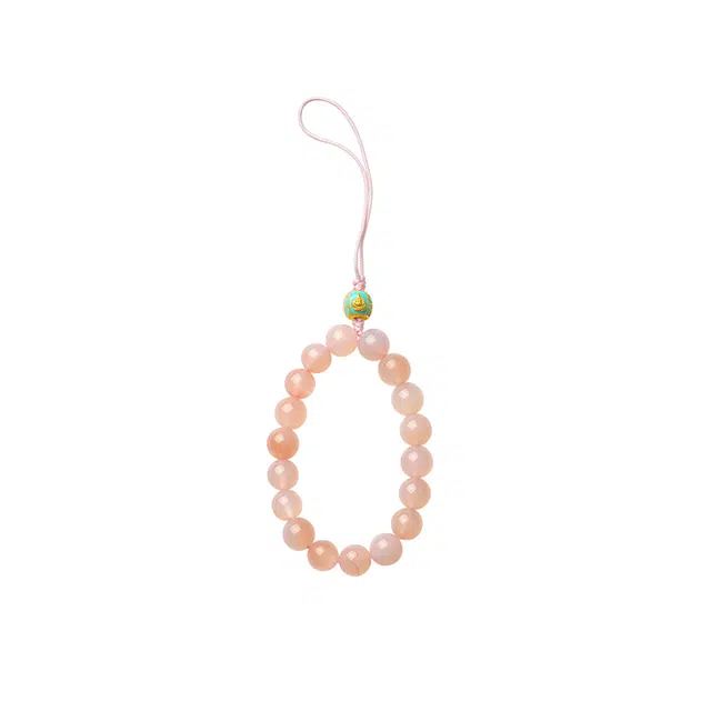 周大生 【柔云映彩】新中式甜美时尚日常配件挂件 礼盒生日装 好运 玛瑙 手机链 男女同款情侣款