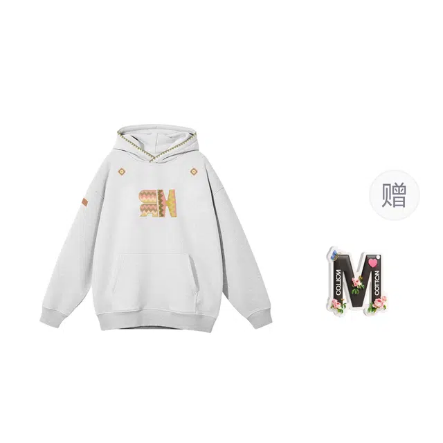 棉购 秋冬重磅刺绣上衣舒适时尚休闲学生休闲基础款潮流保暖卫衣 女款