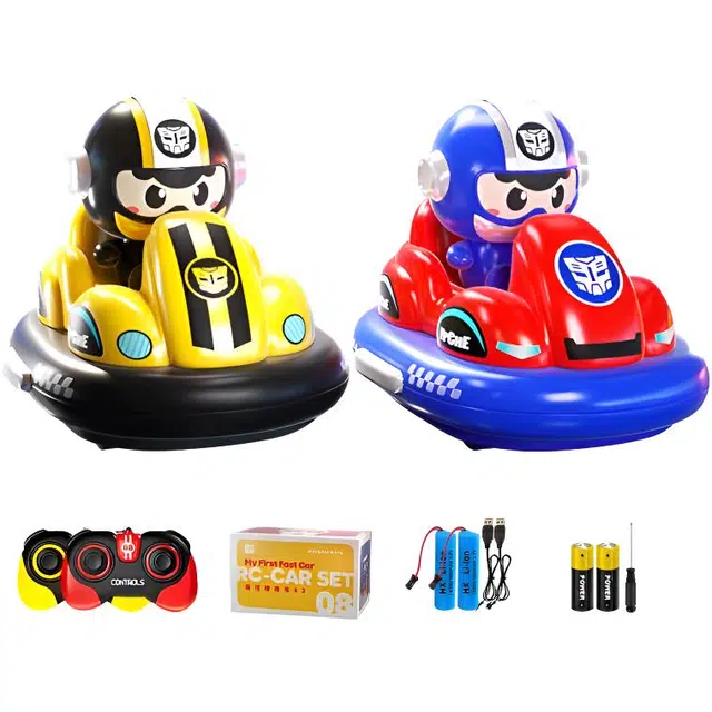 益米 碰碰车 双人对战卡丁车 亲子互动 迷你可爱创意 遥控车