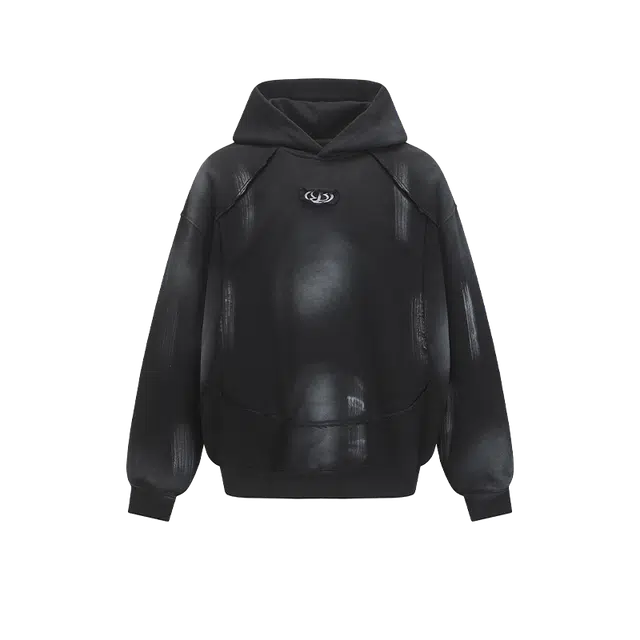 奇迹街区 潮牌美式复古连帽重磅休闲运动套头帽衫情侣卫衣 男女同款