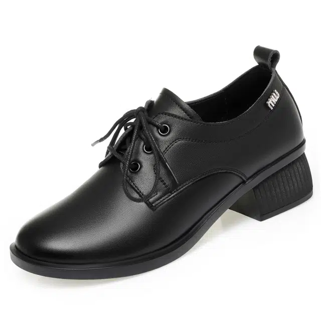 阿比让 二层牛皮 经典百搭通勤时尚柔软耐折 休闲皮鞋 女