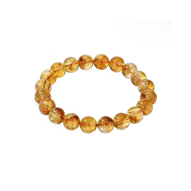 龙弗 财运亨通旺财神到好运连连阴雨绵绵万事如意恭喜发财新中式国潮小众设计高级感时尚甜美精致百搭手饰 黄水晶 手串 女款